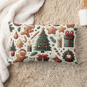 Rectangle Winter Wonderland Animal Noël Coussin