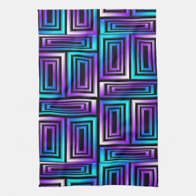 rectangles géométriques serviette de cuisine (Vertical)