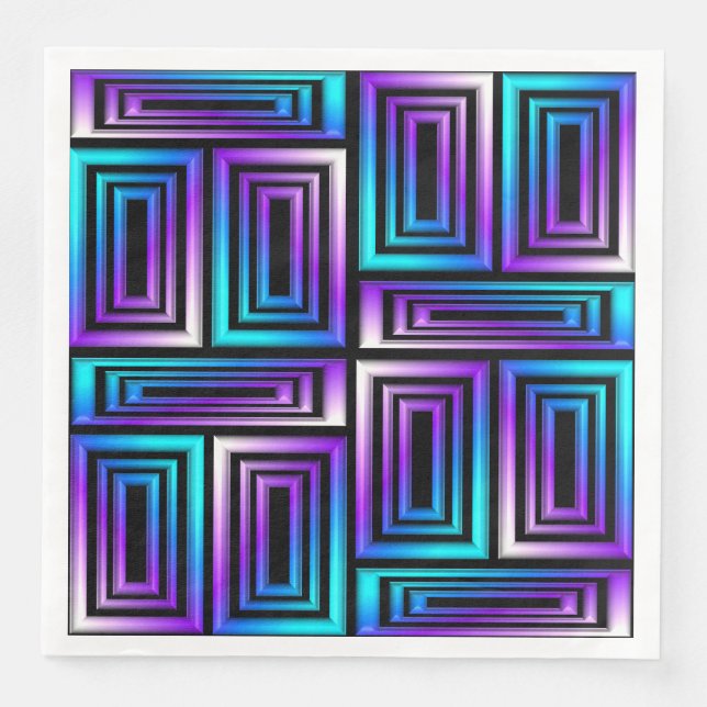 rectangles géométriques serviettes en papier (Devant)