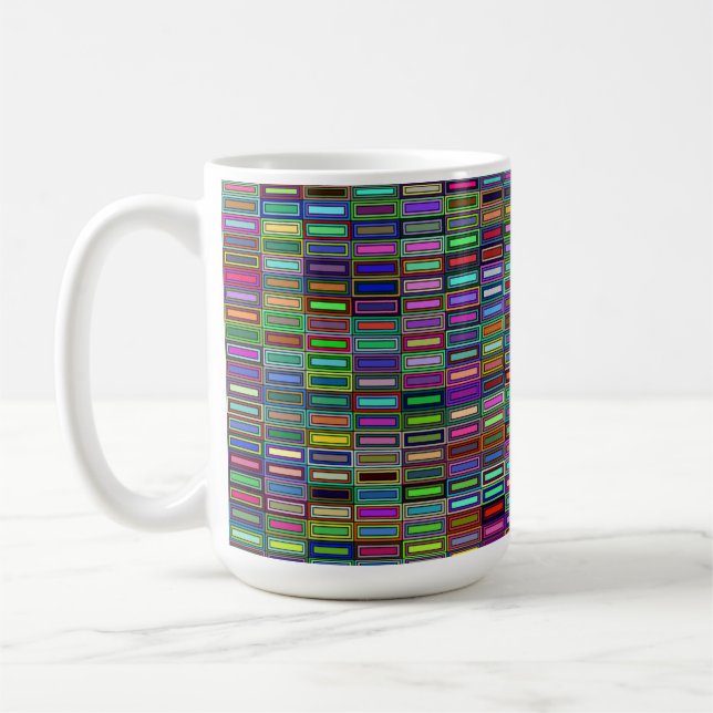 Rectangles imbriquées Mug 15 oz (Gauche)