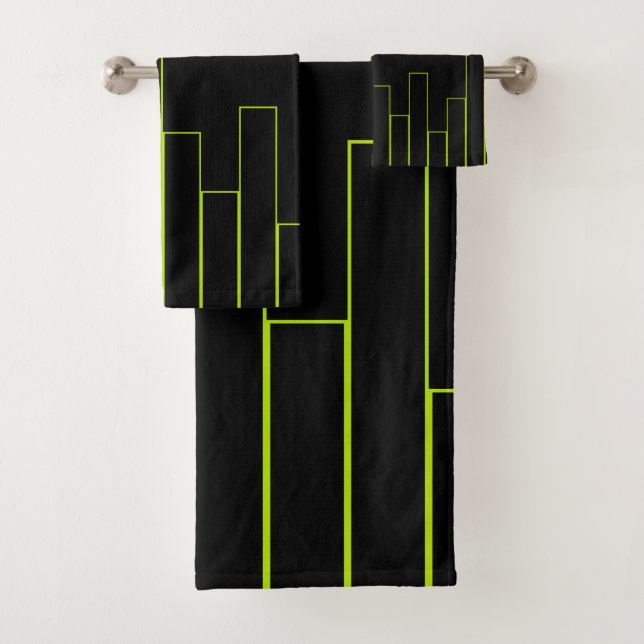 Rectangles Vert Lime et Noir (En situation)
