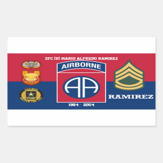 RECTANGULAIRE 82E SOLDAT D'AIRBORNE POUR STICKER À VIE