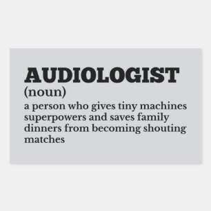 Rectangulaire Audiologiste signifiant Sticker drôle