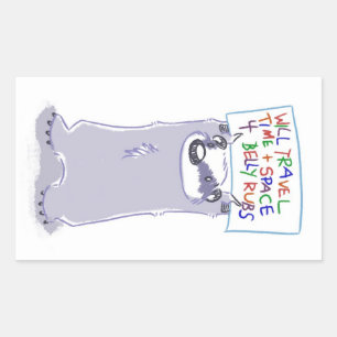 Rectangulaire Avoir Badger - Will Travel - Sticker