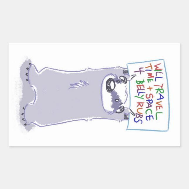 Rectangulaire Avoir Badger - Will Travel - Sticker (Devant)