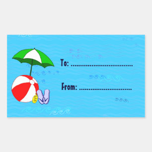 Rectangulaire Balise personnalisée Parapluie de plage Sticker