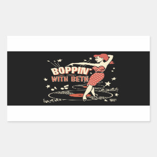 Rectangulaire Boppin' With Beth sticker