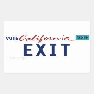 RECTANGULAIRE CALIFORNIE LICENCE DE SORTIE PLAQUE STICKER