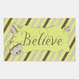 Rectangulaire Croyez Diagonal Stripes Rectangle Sticker