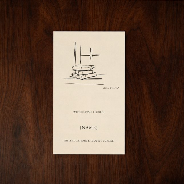 Rectangulaire Custom Ex Libris Bookplate Sticker | Dark Academia (Créateur téléchargé)