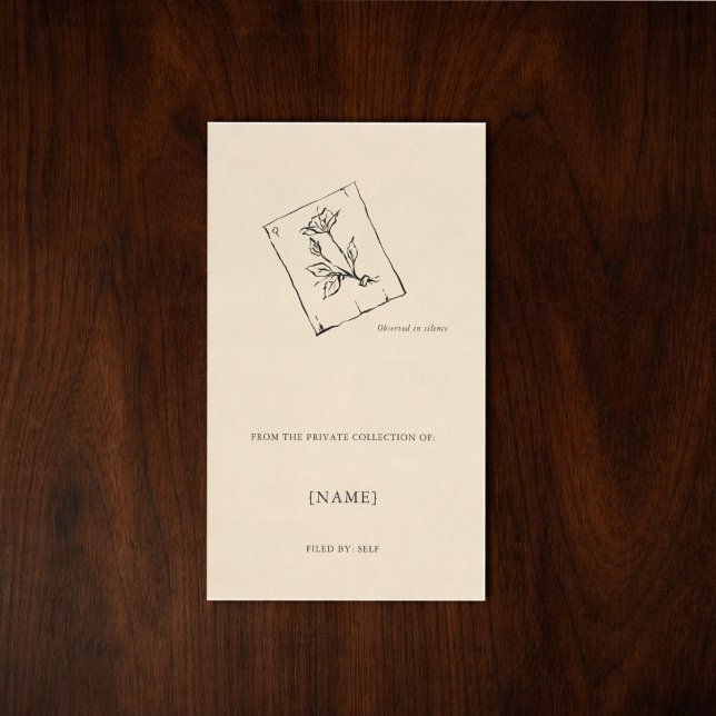 Rectangulaire Custom Ex Libris Bookplate Sticker | Dark Academia (Créateur téléchargé)