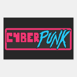 Rectangulaire 'Cyberpunk' - Sticker brillant