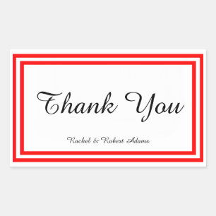 Rectangulaire Double coupe rouge - Sticker Rectangle