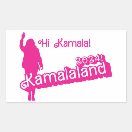 Rectangulaire "Hi Kamala" - Sticker rectangle (balise B)