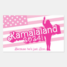 Rectangulaire "Hi Kamala" - Sticker rectangle (slogan A)