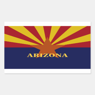 Rectangulaire Indicateur d'état de l'Arizona Sticker personnali