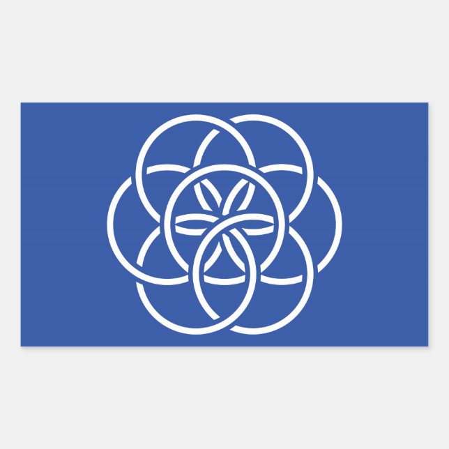 Rectangulaire Indicateur Planète Terre - Sticker (Devant)