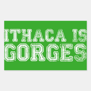 RECTANGULAIRE ITHACA EST GORGES STICKER