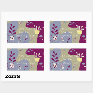 Rectangulaire It's Fine... Sticker