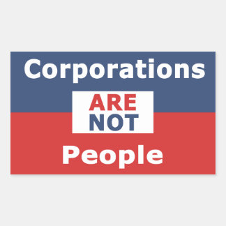 Rectangulaire Les entreprises ne sont pas des gens - Sticker