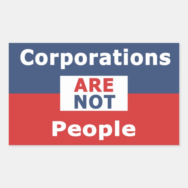 Rectangulaire Les entreprises ne sont pas des gens - Sticker (Devant)