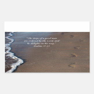 Rectangulaire "Les pas d'un bon homme" Empreintes Sticker Ocean