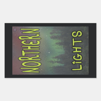Rectangulaire Lumières du Nord - Sticker SOS 4pk