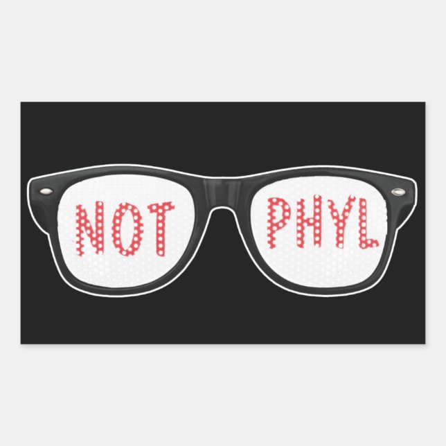 Rectangulaire Not Phyl Sticker (Devant)