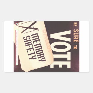 Rectangulaire N'oubliez pas de voter : Memory Safety sticker
