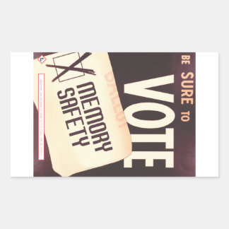 Rectangulaire N'oubliez pas de voter : Memory Safety sticker