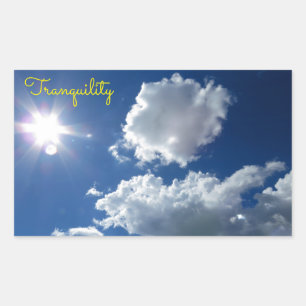Rectangulaire Nuages Sunstar sunburst tranquillité Sticker