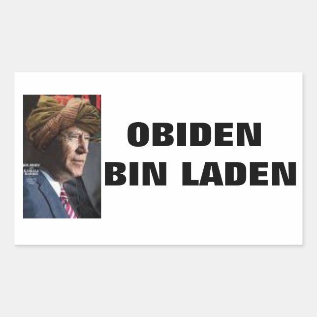 RECTANGULAIRE OBIDEN BIN LADEN STICKER (Devant)