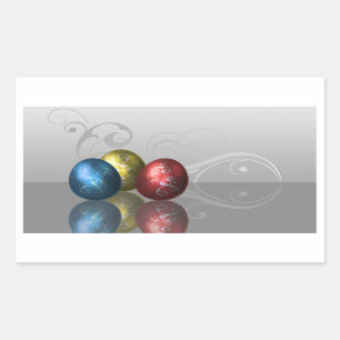 Rectangulaire OEufs de Pâques - Sticker