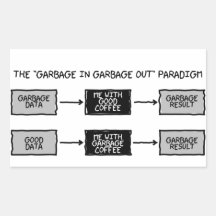 Ordures dans les déchets (GIGO) - Sticker scientif