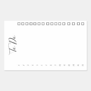 Rectangulaire Pour Effectuer Un Sticker De Liste Avec Des Cases 