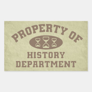 Rectangulaire Propriété Du Sticker Du Département D'Histoire
