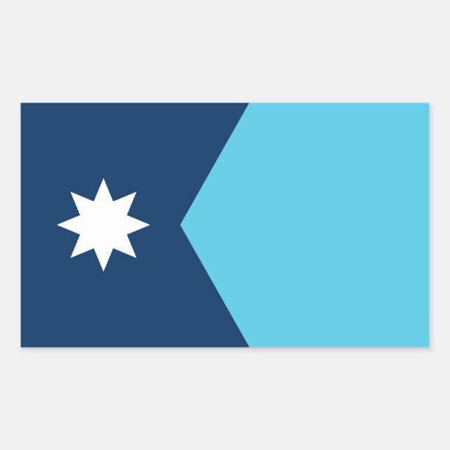 Rectangulaire Rectangle sticker with Flag of Minnesota, USA (Devant)