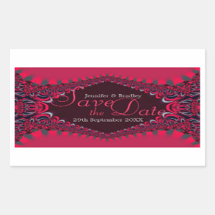 Rectangulaire Rosiana Royal Lace Enregistrer le sticker de date