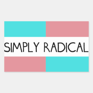 Rectangulaire Simplement Radical Sticker Drapeau