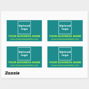 Rectangulaire Site d'affaires sur Sticker Turquoise Rectangle ve