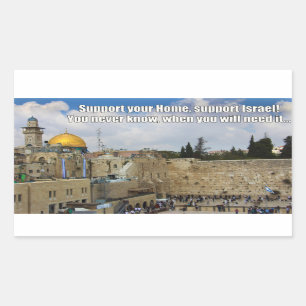 Rectangulaire Soutenez Israël Sticker