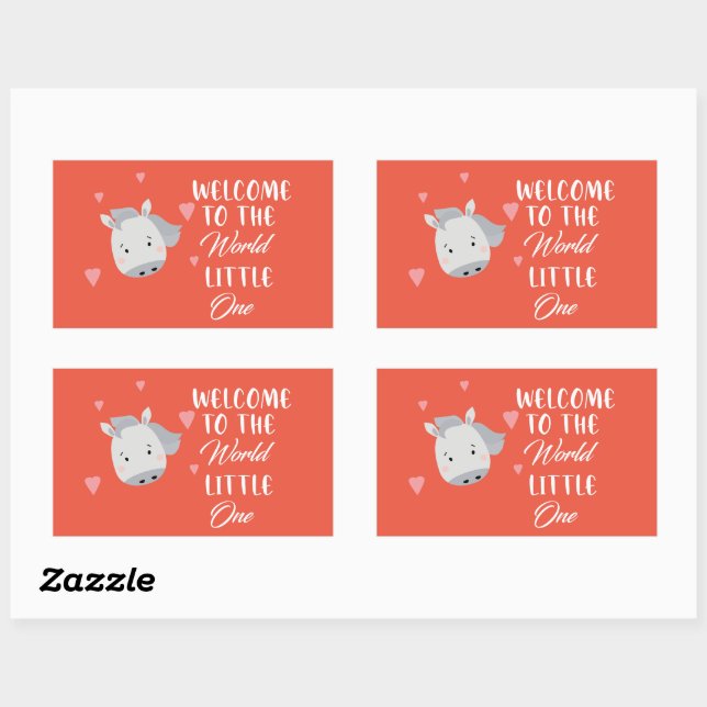 Rectangulaire Sticker (Feuille)