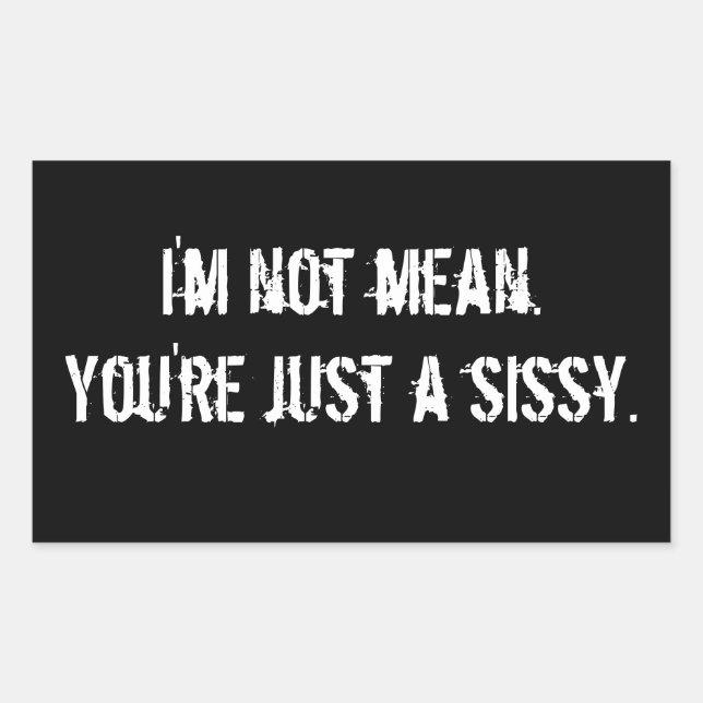 Rectangulaire Sticker 4-Pack : Sissy (Devant)