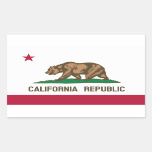 Rectangulaire Sticker à drapeau de Californie
