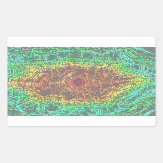 Rectangulaire Sticker à motifs arc-en-ciel