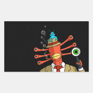 Rectangulaire Sticker "Alien suspect"