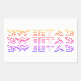 Rectangulaire Sticker arc-en-ciel "Sweet As"