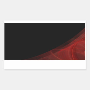 Rectangulaire Sticker Arrière - plan fractal rouge et noir