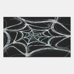 Rectangulaire Sticker Arrière - plan Fractal Spider Web