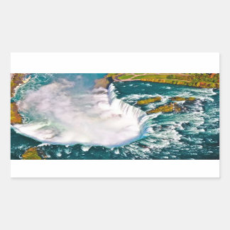 Rectangulaire Sticker avec une photo de Niagara Falls